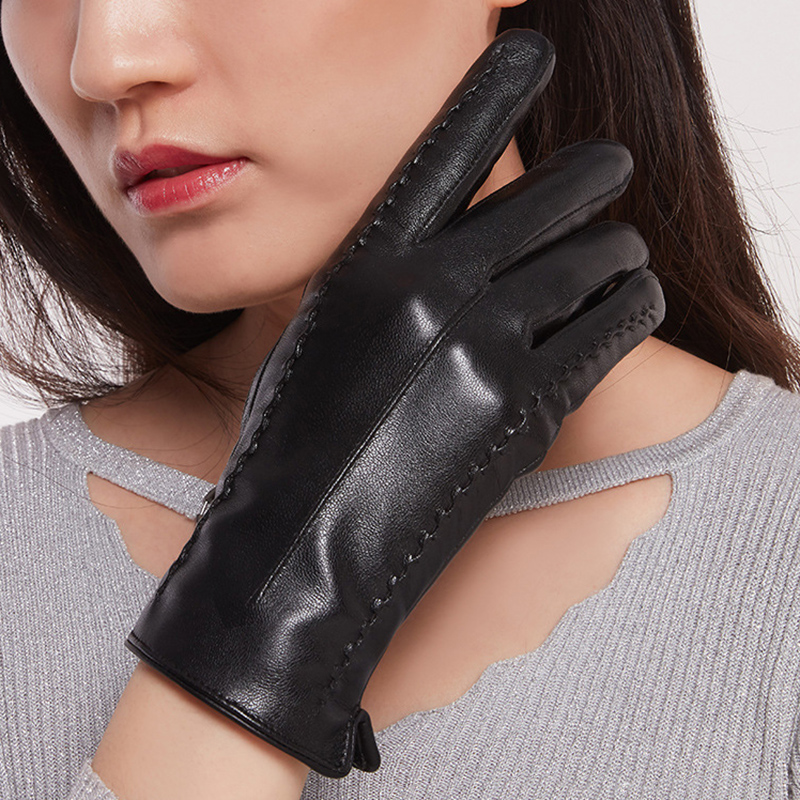 Women's Sheepskin Gloves Winte - Leather Driving Glove 评论和价格